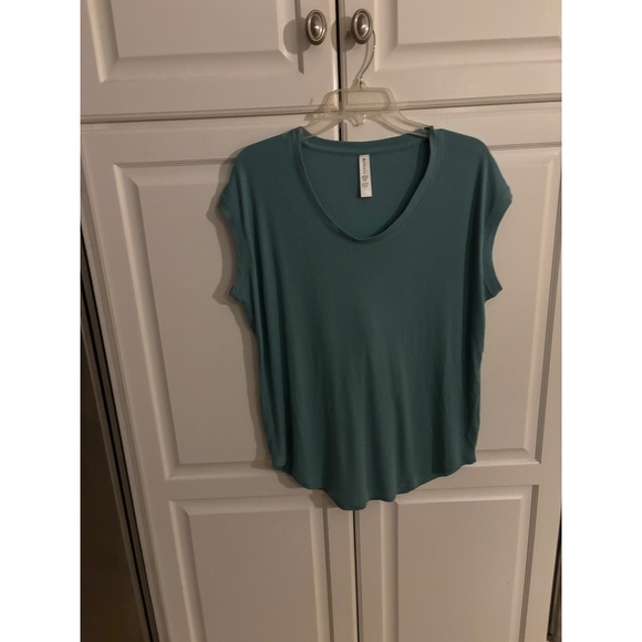 Athleta Tops - Athleta Womens Short Sleeve Scoop Neck Tee Shirt Teal Green Casual Size Medium